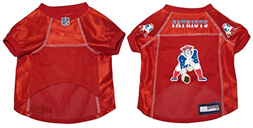 New England Patriots Premium NFL Pet Dog Throwback Retro Jersey w/Name Tag RED