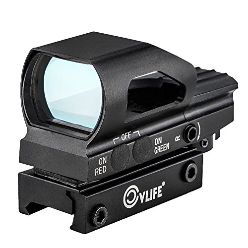 CVLIFE Red & Green Dot Sight 4 Reticles Reflex Sight New Design ON
