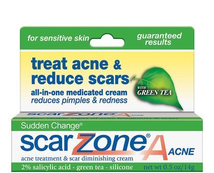 Sudden Change Scar ZoneA Acne Treatment & Scar Diminishing Cream with Green Tea for Sensitive Skin, .5 oz.