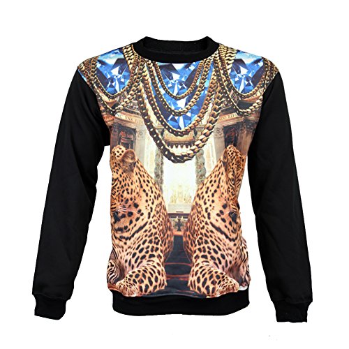 Bleu Evolution Men's Fleece Crew Neck " Diamonds & Gold Chains"
