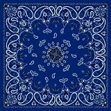  : Antique Style Navy Blue Paisley Bandana