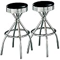 American Shop - US-Barhocker Hollywood, Set: 2 St&uuml;ck, Schwarz