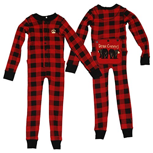 Sleepyheads - Bear Cheeks Lazy One Kids Red & Black Plaid Flapjacks (12)