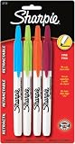 Sharpie RT Fine Assorted 4 pack Black Orange Turquoise Lime Berry