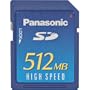 PANASONIC 512MB SD Memory Card RPSD512BU1A