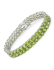 Genuine Morne Rouge (TM) Bracelet. 35.00 Ctw Peridot Sterling Silver Tennis Bracelet - Material/Stone: Peridot. 30.4 grams in weight and 7.5 inches in length. 100% Satisfaction Guaranteed.