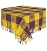 Hand Woven 100% Cotton Purple & Green Dragonfly Check Tablecloth 60x60 Inches