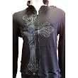 Mosquitohead Mens 'UNITED ROCKERS CRUCIFIX' Thermal Track Jacket- Black