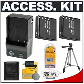 Click here to buy Deluxe Accessory Kit with CTA MR-NP40 Mini Battery Charger + Two (2) Spare NP-40 Li-ion... by Deluxe.
