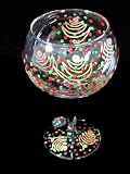 Christmas Trees Design - Hand Painted - Grande Goblet - 17.5 oz.