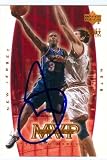 Stephon Marbury Autographed/Hand Signed Basketball Card (New Jersey Nets) 2001 Upper Deck MVP #407