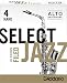 Rico Select Jazz Alto Sax Reeds, Filed, Strength 4 Hard, 10-pack