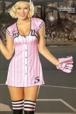 Sexy Adult Halloween Costume Baseball Babe (Small, Pink)