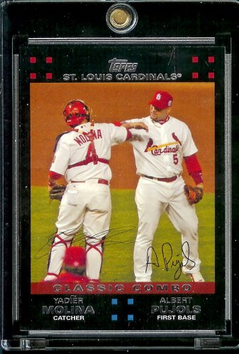 2007 Topps #329 Albert Pujols & Yadier Molina St. Louis Cardinals Baseball Card - Mint Condition - Shipped in Protective Display Case!