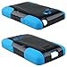 LG Sunrise Case, LG Lucky Case - Armatus Gear (TM) DUO SHIELD Hybrid Armor Case Phone Cover For NET10 LG Sunrise L15G and TRACFONE LG Lucky L16C - Blue / Black