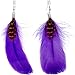 Perfect in Purple Feather Earrings