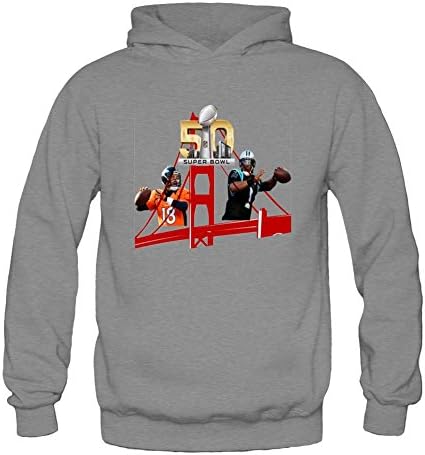 Bod Hoody Super Bowl San Francisco Broncos Manning VS Panthers Newton Women's Hoodies Dark Grey X-Large