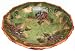 Hand painted porcelain footed bowl, compote - 