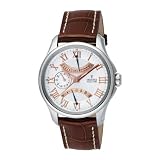 Festina Mens F16275 7 Retro Grade Stainless Steel Leather Strap 24-Hour Dual Time Watch by Festina