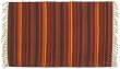 100% Cotton Flat Weave Orange and Brown Rug Striped 2 X 3