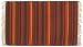 100% Cotton Flat Weave Orange and Brown Rug Striped 2 X 3