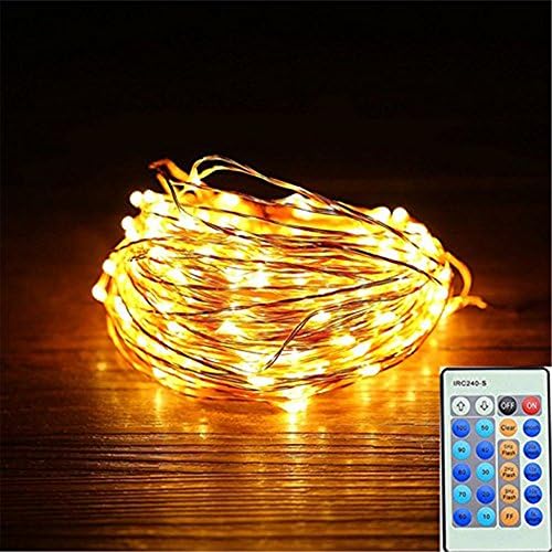 YULIANG 66Ft 12V LED String Lights 200 LED Copper Wire Lights Flexible Fairy Lights Warm White Indoor and Outdoor Starry String Lights for Garden Patio Wedding Tree Party Christmas