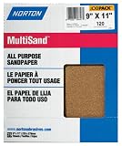 Sandpaper: Norton 357 MultiSand 120-Grit 9-by-11-Inch Sheets, 25-Pack
