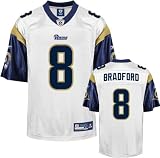 Sam Bradford Youth Jersey: Reebok White #8 St. Louis Rams Replica Jersey