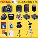 Pentax K7 14.6 Megapixel Digital SLR Camera Body Kit, with Shake Reduction and 720p Hd Video with Da 18-55mm F/3.5-5.6 Al Weather Resistant Lens + Pentax Smcp-da 55-300mm F/4-5.8 Ed Autofocus Lens + Huge Accessories Package Including Wide Angle Macro Lens + 2x Telephoto + 3 Pc Filter KIT + 8gb Sdhc Memory Card + 2x Extended Life Batteries + Carrying Case + Tripod & Much More!!