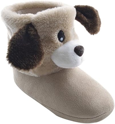 Slumberz Childrens/Kids Bear Face Boot/Bootie Slippers Beige 11.5-12.5