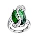 J.MOSUYA 18k White Gold Plated Swarovski Element Crystal Emerald Jewelry Set For Women Necklace Set