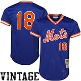 Darryl Strawberry Mets '86 BP Jersey Mitchell & Ness 44