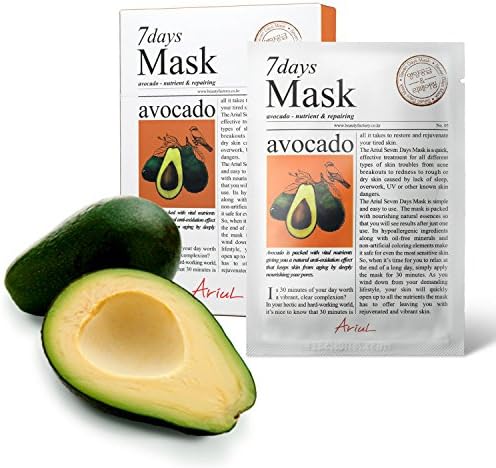 Arial 7 Days Facial Mask 7sheet (Avocado)