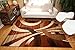 Feraghan/New City Contemporary Black Modern Wavy Circles Wool Area Rug, 2' x 3', Brown/Beige