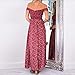 Women Summer Boho Off The Shoulder Long Maxi Casual Floral Dresses Slit Split