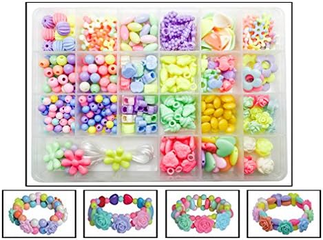 DIY Bracelets Necklaces, Colorful Acrylic Beads Children Educational Toy, Handmade Halloween Christmas Gift Party Favors