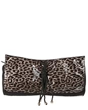 Patent Leopard Clutch