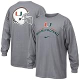 Nike Miami Hurricanes Ash 2008 Practice Long Sleeve T-shirt