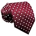 Intrepid Handmade Polka Dot Multi-Color Executive Men's Tie, Red and White Polka Dot 100% Silk Jacquard Woven Necktie Tie