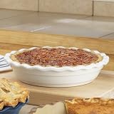 Haeger NaturalStone Deep Pie Dish, 9-in.: White