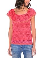 Bleu Marine Blusa (Coral)