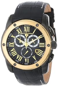 Swiss Legend Men's 10005-BB-01-GB Traveler Collection Chronograph Black Dial Black Leather Watch