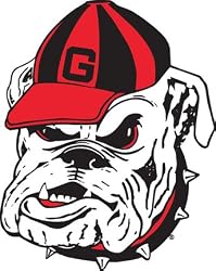 Georgia Bulldogs UGA NCAA 12 inch Vinyl Magnet Set Of 2
