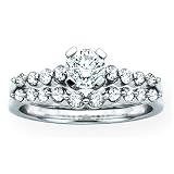 Sterling Silver 1 ct. Cubic Zirconia Engagement Set