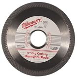 Milwaukee 49-93-8005 4-Inch Dry Cutting Continuous Rim Diamond Saw Blade with 7/8-Inch Arbor and 5/8-Inch Bushing