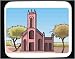 Decorated Mouse Pad with church image