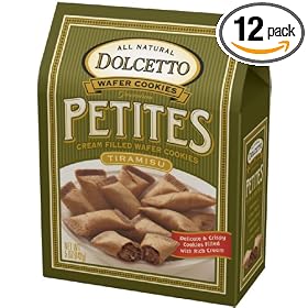 Dolcetto Wafer Petites, Tiramisu, 5-Ounce Boxes (Pack of 12)