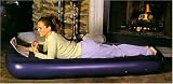 Flocked Single Air Bed with Built in Pump