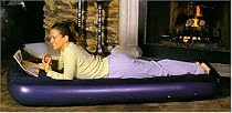 Flocked Single Air Bed with Built in Pump