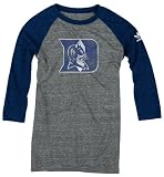 Duke Blue Devils adidas Originals Women's Vintage Mascot 3/4 Sleeve Tri-Blend T-Shirt